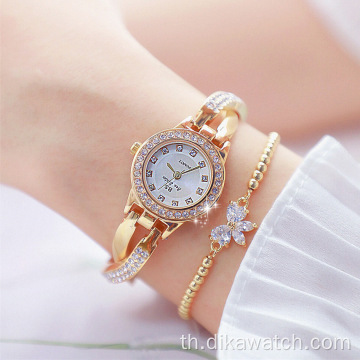 BS-FA1531 แฟชั่น Rose Gold Rhinestone Cross นาฬิกาสุดหรู